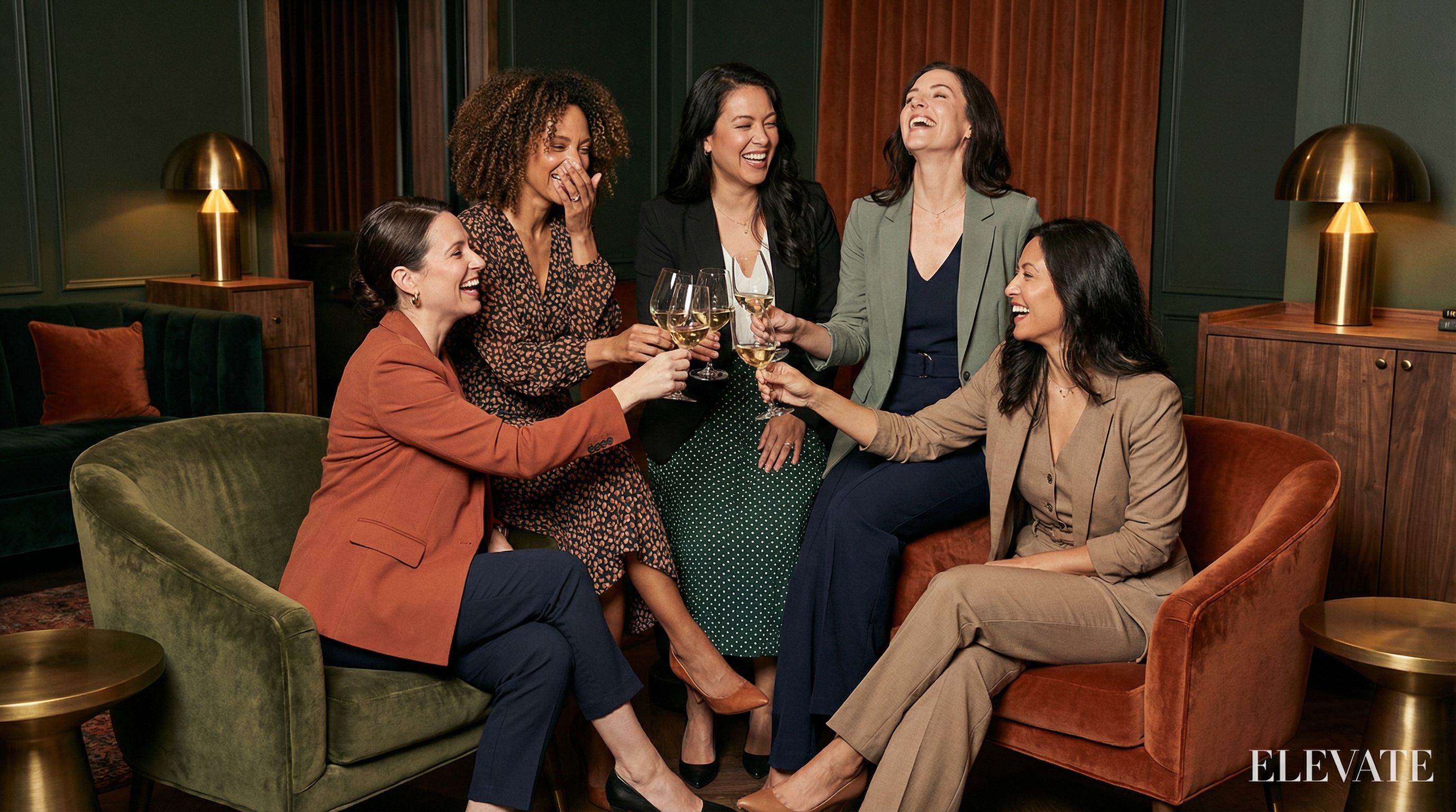 Group of women enjoying a sophisticated social gathering
